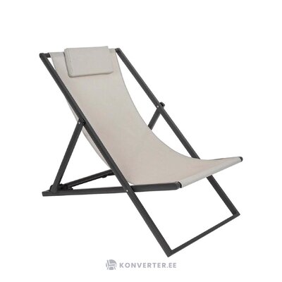 Smėlio-juodos spalvos sulankstoma sodo kėdė taylor (bizzotto) nepažeista