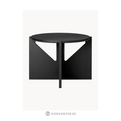 Melns masīvkoka kafijas galdiņš nākotne (kristīnas dambis) neskarts