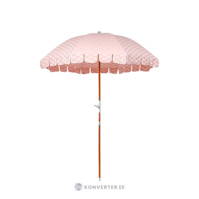Rožinis aukščiausios kokybės saulės skėtis (verslas ir malonumas) nepažeistas