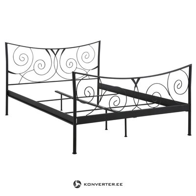 Кровать металлическая черная (принцесса) (90х200см)