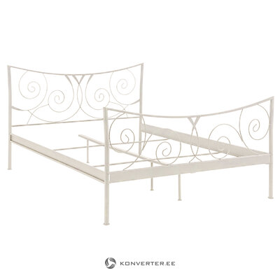 Baltos spalvos metalinė lova (princesė) (140x200cm)