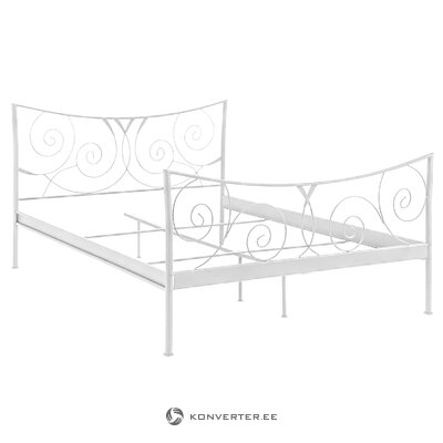 Baltos spalvos metalinė lova (180x200) (princesė)
