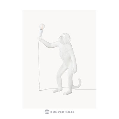 Balta dizaino stalinė lempa beždžionė (seletti), nepažeista
