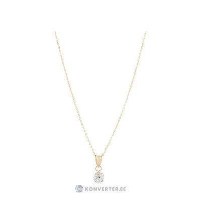 Gold colored necklace de crystal (diamanta) intact