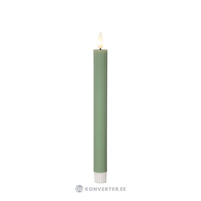 Зеленая светодиодная свеча 2 шт. с полосой (звездочка) неповрежденная