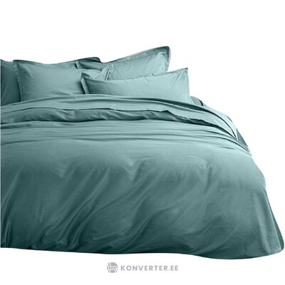 Blue-green satin bedding set 3-piece céladon (doumie) whole