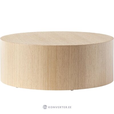 Light brown round coffee table (dan) with cosmetic defects