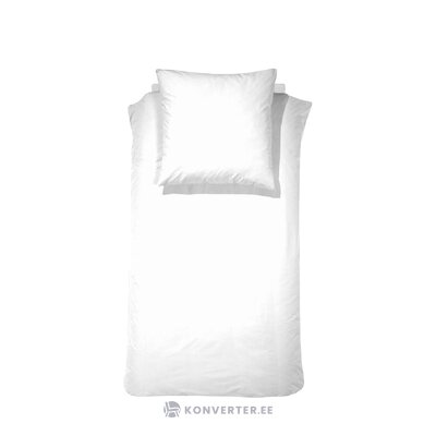Balts kokvilnas gultas veļas komplekts 2-daļīgs nedēļas nogale (pelnrušķīte) komplektēts