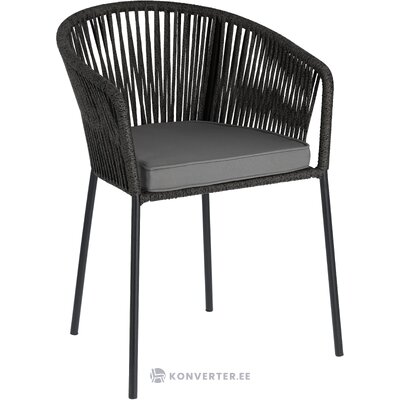 Темно-серый садовый стул Янет (ла форма) сломанный