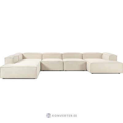 Balta didelė modulinė kampinė sofa (Lennon), nepažeista
