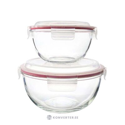 Set of 2 classic (glasslock) storage boxes with cosmetic flaws