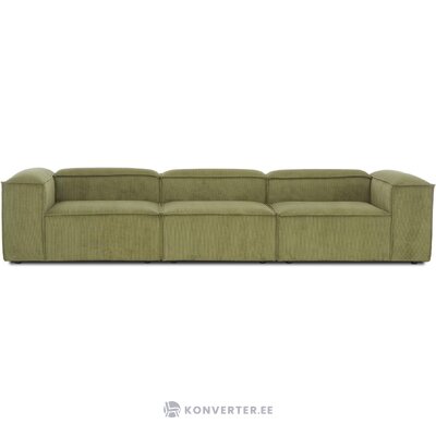 Green velvet modular sofa (Lennon) intact