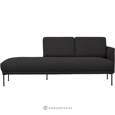 Melns dīvāns (fluente) 202cm ar skaistuma defektu