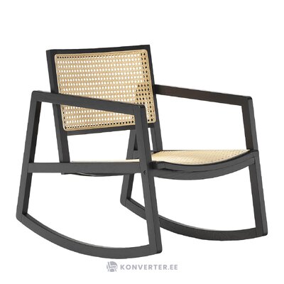 Juodos ir rudos spalvos masyvo supama kėdė (craig) nepažeista