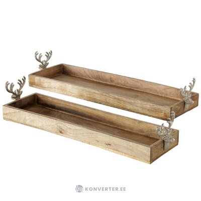 Set of solid wood trays 2 pcs trebel (boltze)