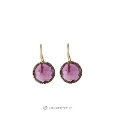 Фиолетовые серьги кира (драгоценный камень) нетронутые