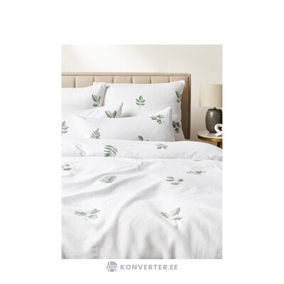 White patterned cotton duvet cover fraser (155x220) intact
