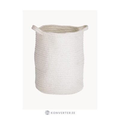White cotton storage basket abeni (la forma) intact