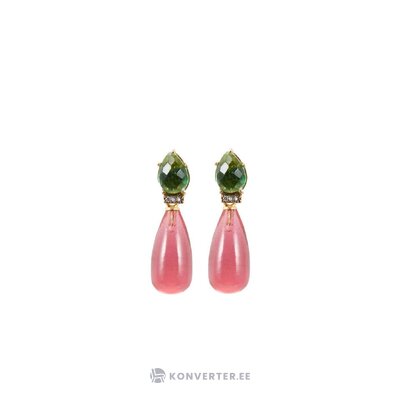 Zaļi rozā auskari marcia (gemshine) veseli