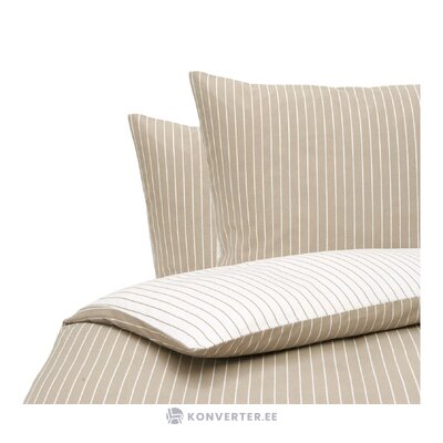 Beige striped cotton bedding set 2-piece (talin) whole