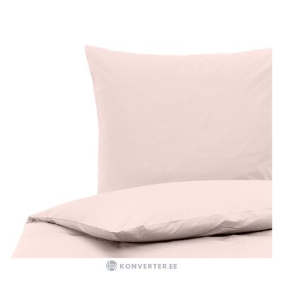 Gaiši rozā kokvilnas gultas veļas komplekts 2-daļīgs elsie (kokvilnas darbi) neskarts
