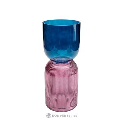 Blue-purple design flower vase marvelous duo (kare design) intact