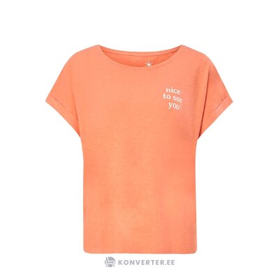 Oranžiniai moteriški marškinėliai, malonu matyti jus (juvia) sveiką