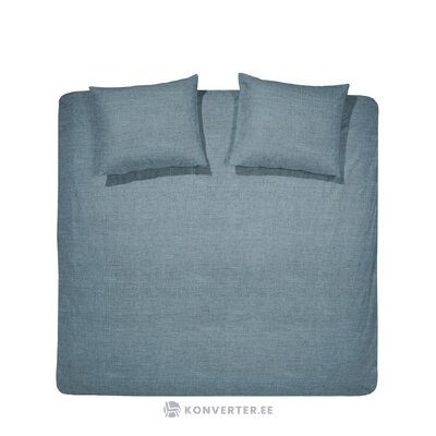 Tumši zils kokvilnas gultas veļas komplekts 3-daļīgs lyn (pelnrušķīte) vesels