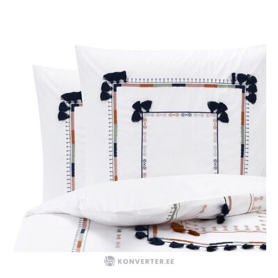 White embroidered cotton bedding set 2-piece (inda) intact