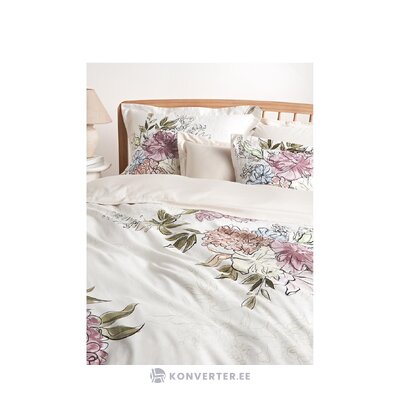 Floral printed cotton satin duvet cover (margot) 155x220 intact