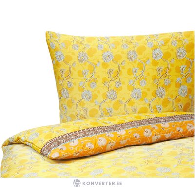 Yellow patterned cotton bedding set 2 piece otello (bassetti deutschland) intact