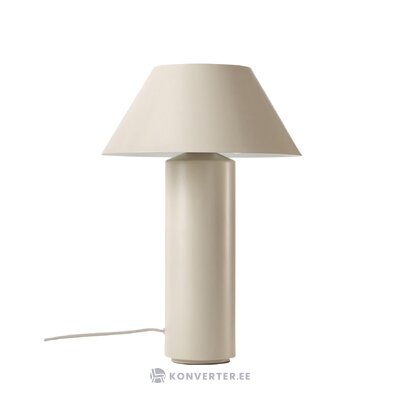 Beige metal design table lamp (niko) with cosmetic flaws