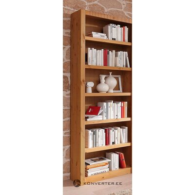 Light brown solid wood bookshelf (bergen)
