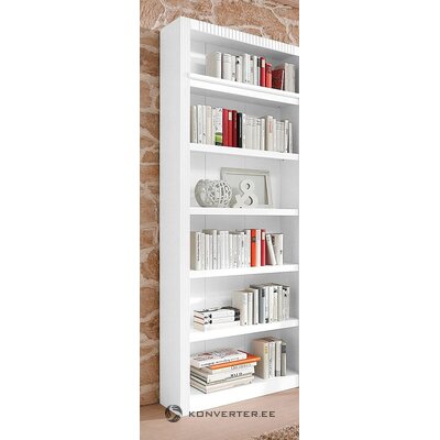 White solid wood bookshelf (bergen)