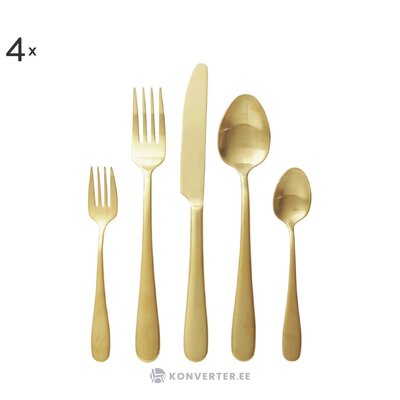 Golden cutlery set 20 pieces (francine) complete