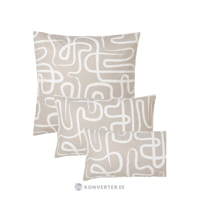 Gray-white patterned cotton pillowcase (malu) 80x80 whole