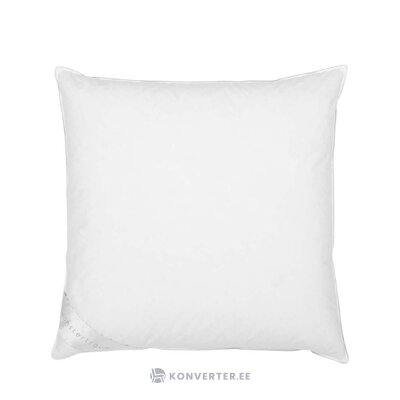 Белая мягкая пуховая подушка (комфорт) 80х80 цельная