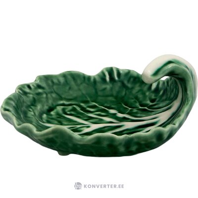 Green design snack bowl cabbage (vista alegre) whole