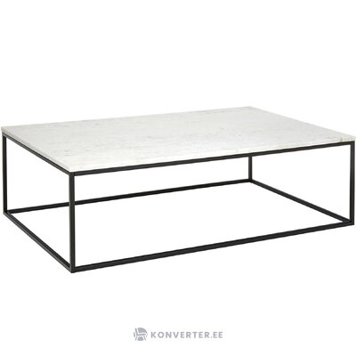 White-black marble coffee table alys 120x75cm with small cosmetic defects