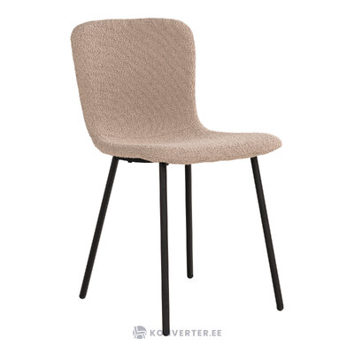 Valgomojo kėdė su smėlio spalvos boucle audiniu (halden)