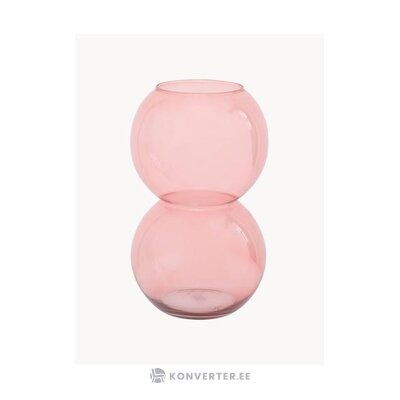 Rožinio dizaino gėlių vazos lemputė (miesto gamta) nepažeista