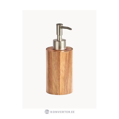 Brown-silver soap dispenser wood (zeller) intact