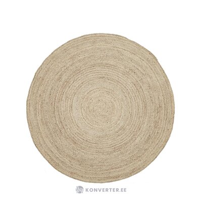 Light brown round jute carpet (sharmila) d=200 intact