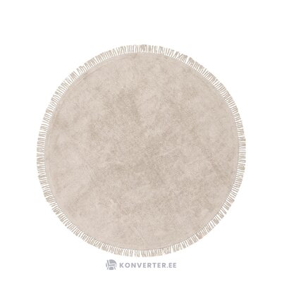Серый хлопковый круглый ковер (дайя)d=110 целый