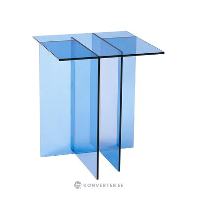 Blue glass design sofa table (anouk) intact