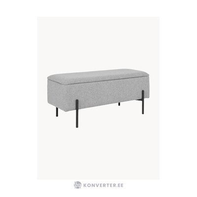 Light gray bench with storage woldorf (house nordic) intact
