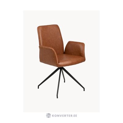 Brown artificial leather chair naya (actona) intact