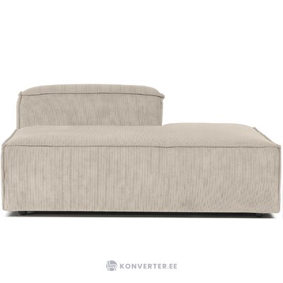 Smėlio spalvos aksominės sofos modulis (Lennon) su grožio defektu