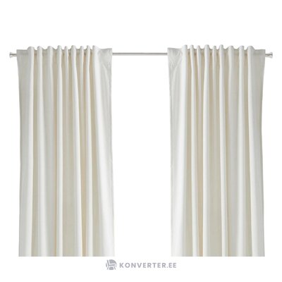 White velvet curtain 2 pcs nora (ellos) 140x250 intact