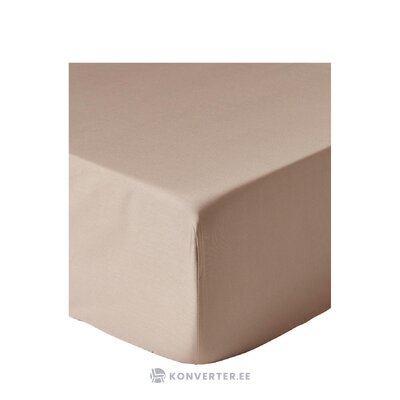 Dark beige cotton bed sheet with elastic (premium) 180x200 whole